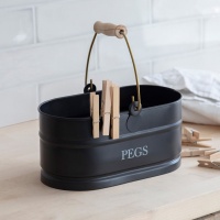 Steel Peg Bucket in Carbon by Garden Trading